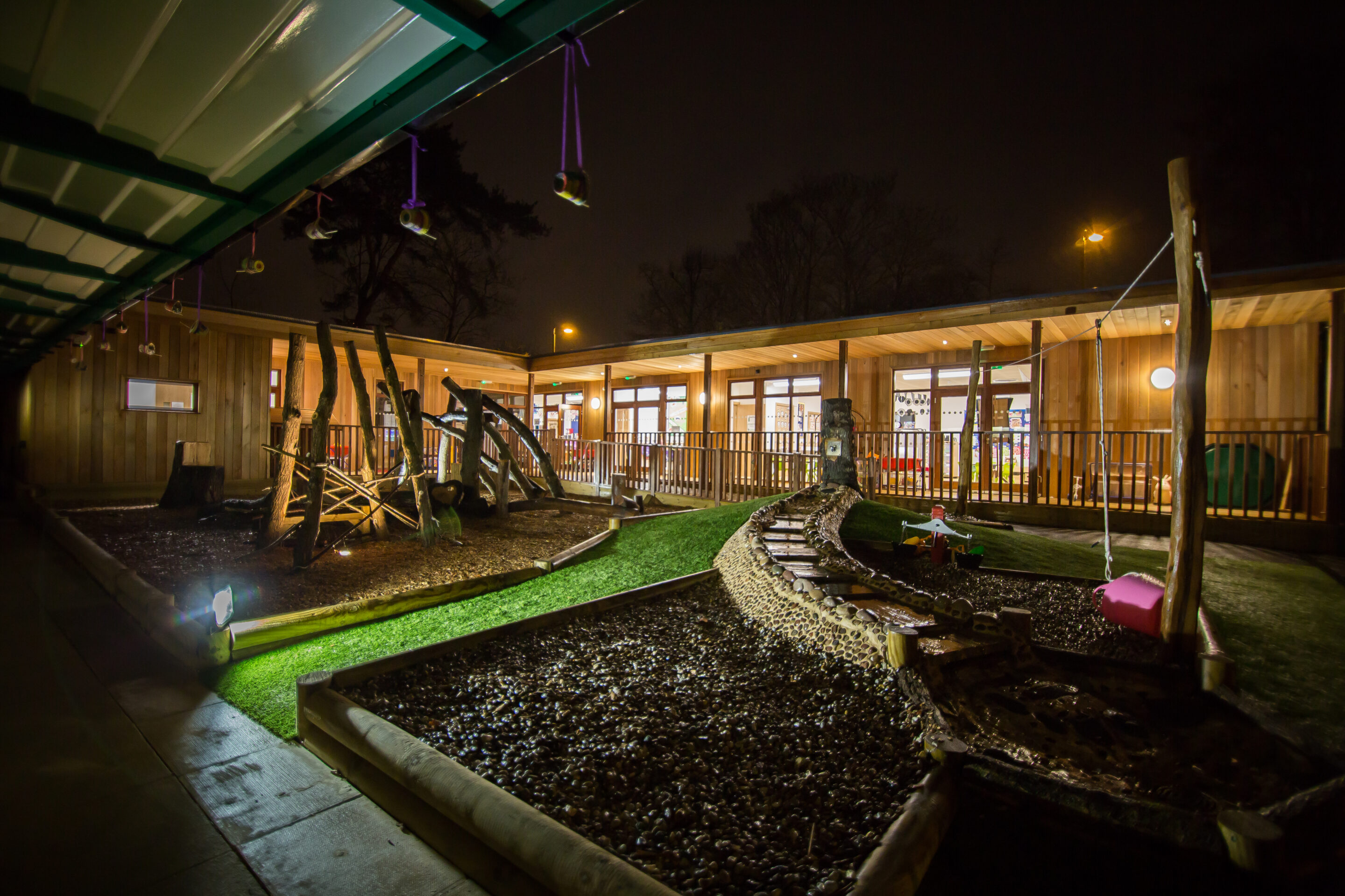Modular timber frame eco nursery at Bickley Park Nursery by TG Escapes