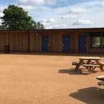 changing rooms and kiosk at Willen Lake by TGEscapes