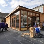 Children learning outdoors