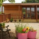 Modular Timber Frame Eco Nursery at St Fagans Cardiff by TGEscapes with cedar cladding and decking
