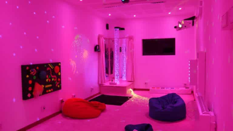 Sensory room in Eco-Classrooms for SEN at Pengwern College by The Learning Escape