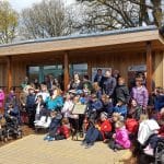 Jonny May opens the sports pavilion at Heart of the Forest Special School