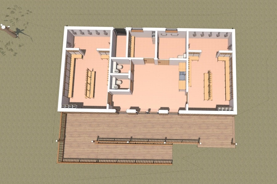 Sports pavilion plan