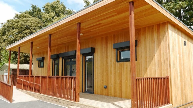 Sports Pavilion and changing area at The Girls Day School Trust by TGEscapes