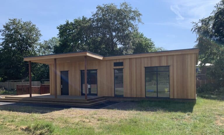 Modular school eco-building at Ashley Primary School