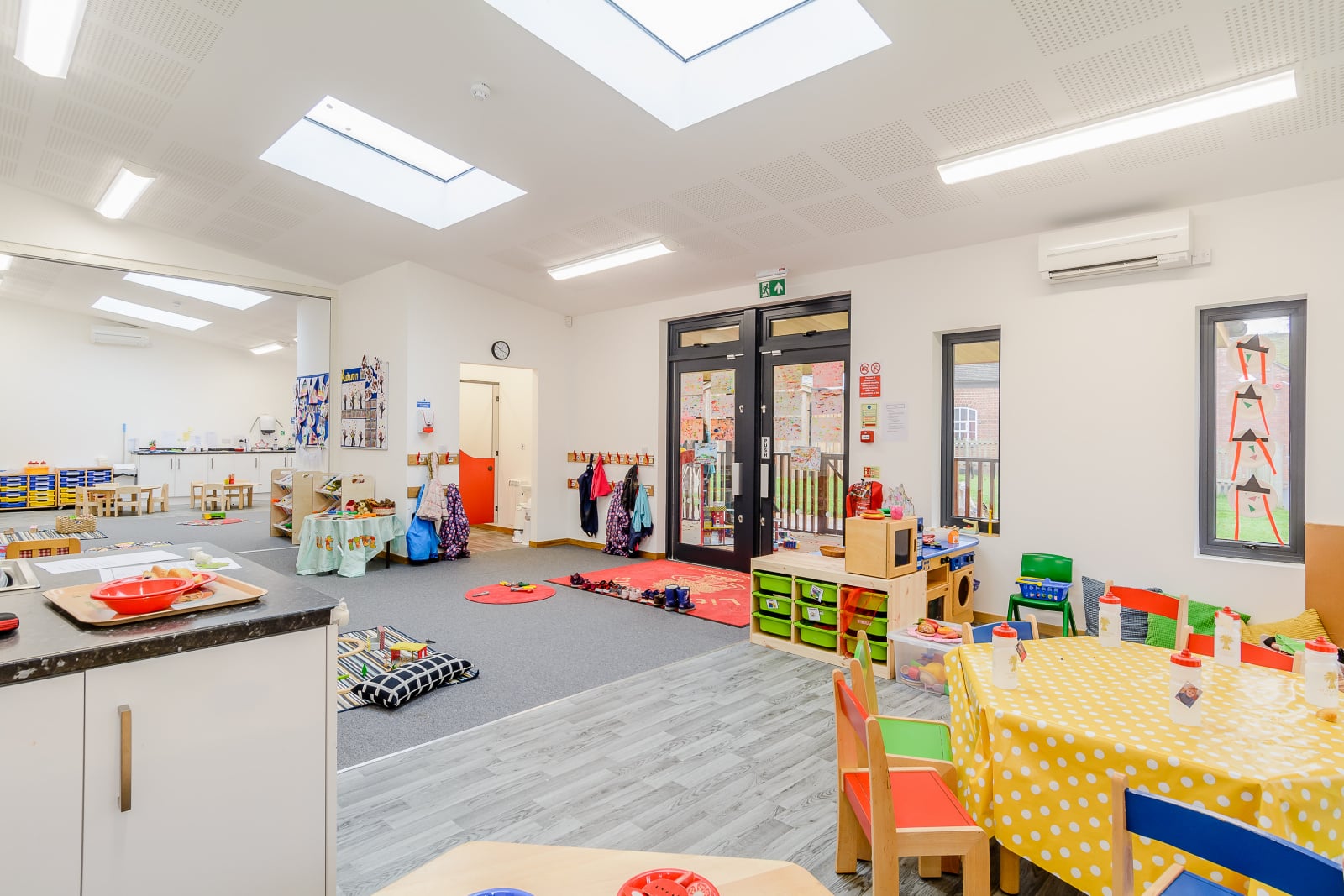 Modular timber frame nursery building with natural light