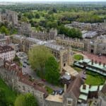 Birds eye photo of Eton, an independent school in the UK