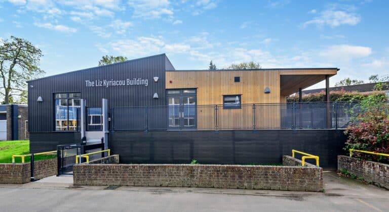 Modular timber frame building for Visually Impaired SEND at Woking High School