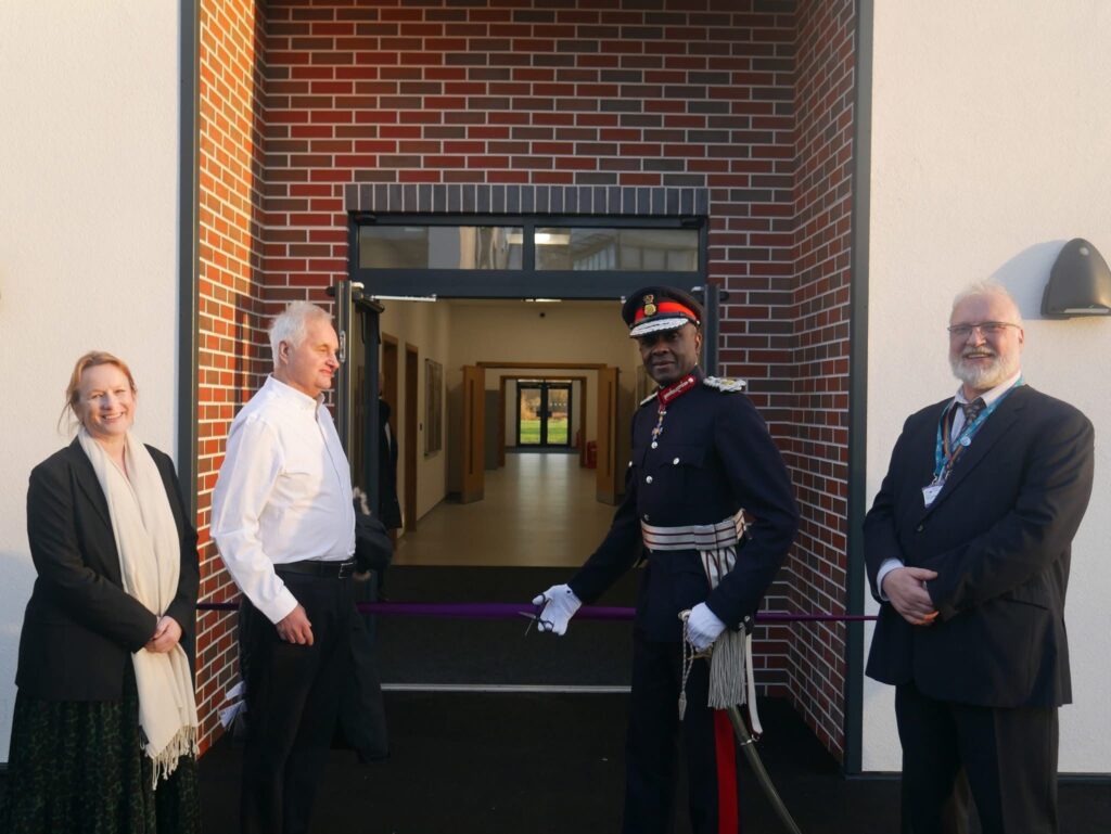 Solihull Sixth Form College celebrates the opening of new sustainable building with a visit from His Majesty’s Lord-Lieutenant of West Midlands Derrick Anderson CBE