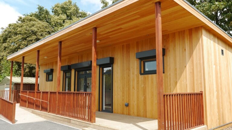 Sports Pavilion and changing area at The Girls Day School Trust by TGEscapes