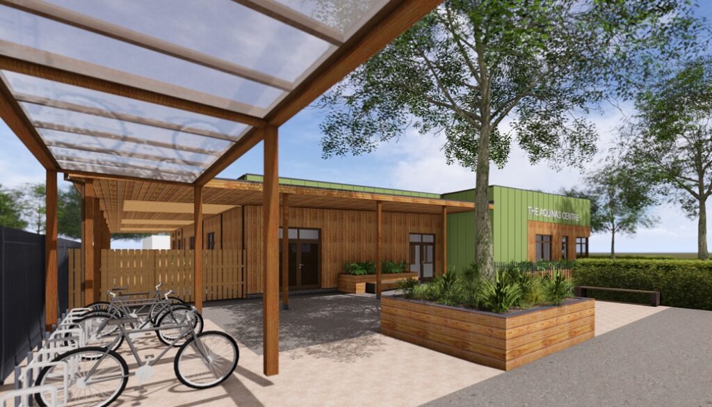 Visualisation of timber frame modular Inclusive Learning Hub for SEND