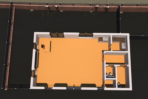 Plan of Timber Frame Classroom at Preston School by TG Escapes
